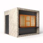 Modern design store booth 3d rendering